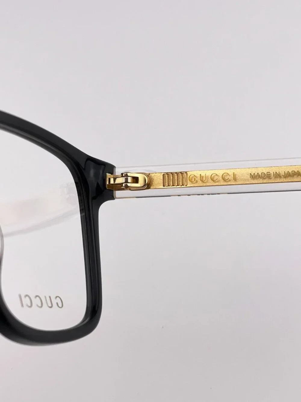 GUCCI GG0561ON 001 BLACK CRYSTAL SQUARE EYEGLASSES